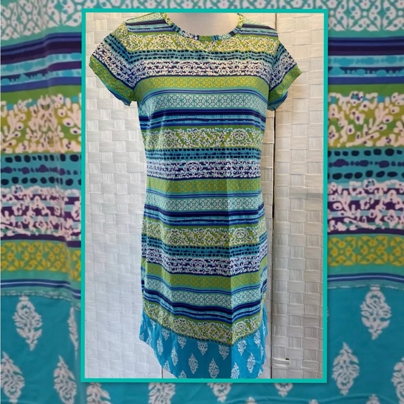 LANDS END SWIM SCUBA BLUE DRESS L - Picture 2 of 14